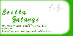 csilla zalanyi business card